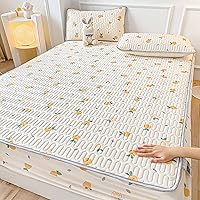 Vista 21 de FCLDESHOP Comfort Hotel - Sábana bajera ajustable de bolsillo profundo, juego de sábanas bajeras y fundas de almohada de seda de hielo de látex