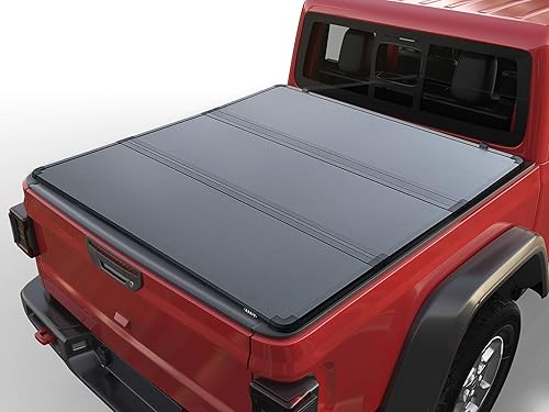 Vanguard Cubierta Tonneau rígida plegable todoterreno VGHT-032 para Ford Ranger 2019-2024 con caja de 5 pies 1 pulgada (61 pulgadas)