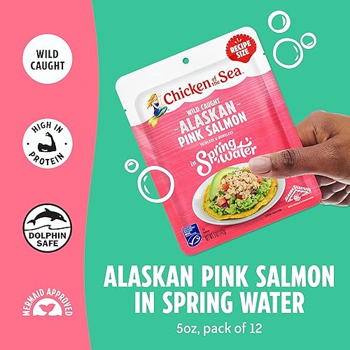 Miniatura 3 de Chicken of the Sea Bolsa sin piel y sin hueso de salmón rosa, bolsa de 5 onzas (paquete de 12)