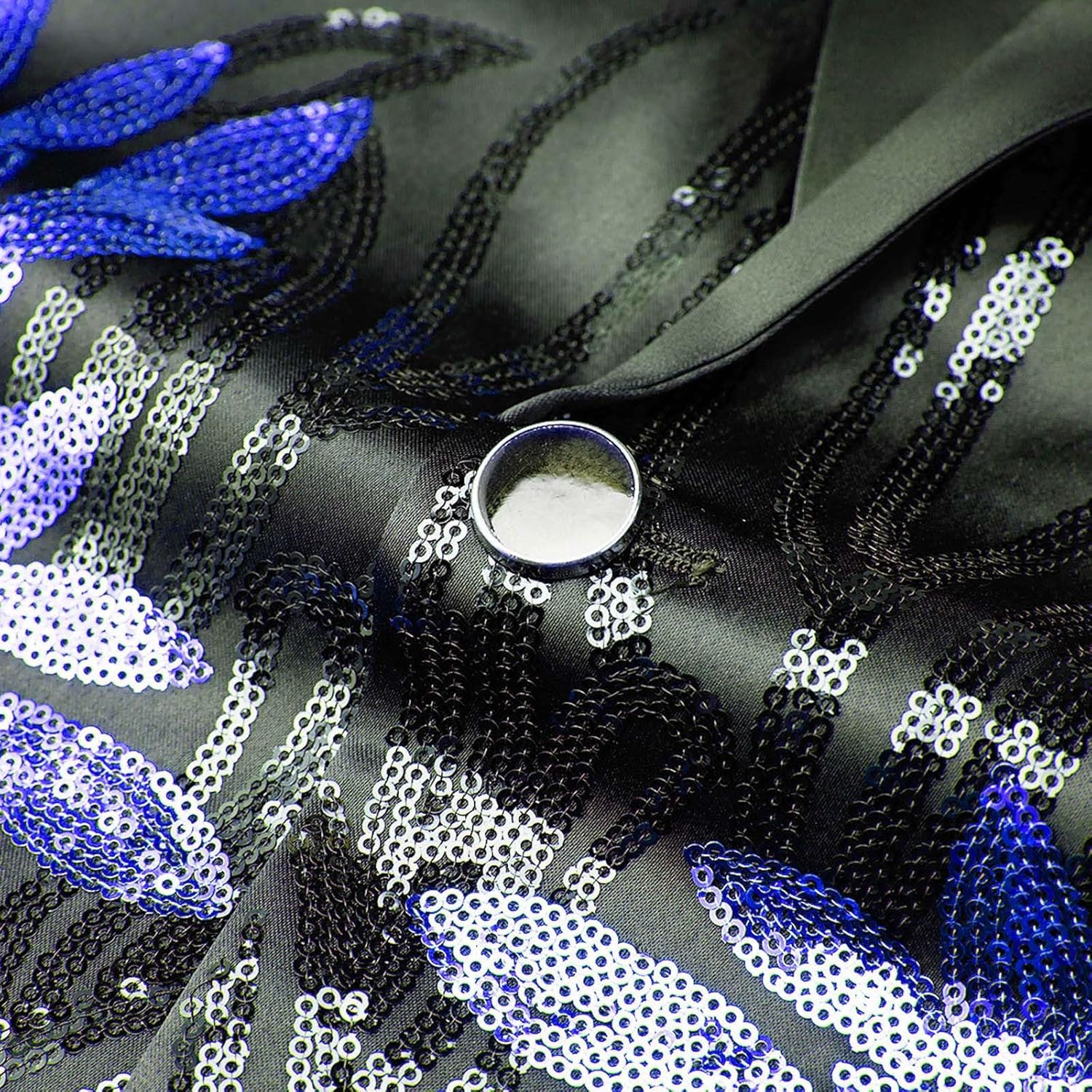 [Babsully] メンズ スリム スーツジャケット スパンコール ステージ衣装 光沢 パーティー カラオケ 舞台 司会 年会 発