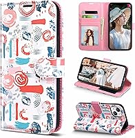 Vista 1 de ULAK Funda tipo cartera compatible con iPhone 13 para mujer, piel sintética de alta calidad con tarjeteros, función atril, funda tipo cartera