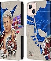 Vista 58 de Head Case Designs Officially Licensed WWE American Nightmare Flag Cody Rhodes Leather Wallet Case Compatible with Apple iPhone 7 Plus/iPhone 8 Plus