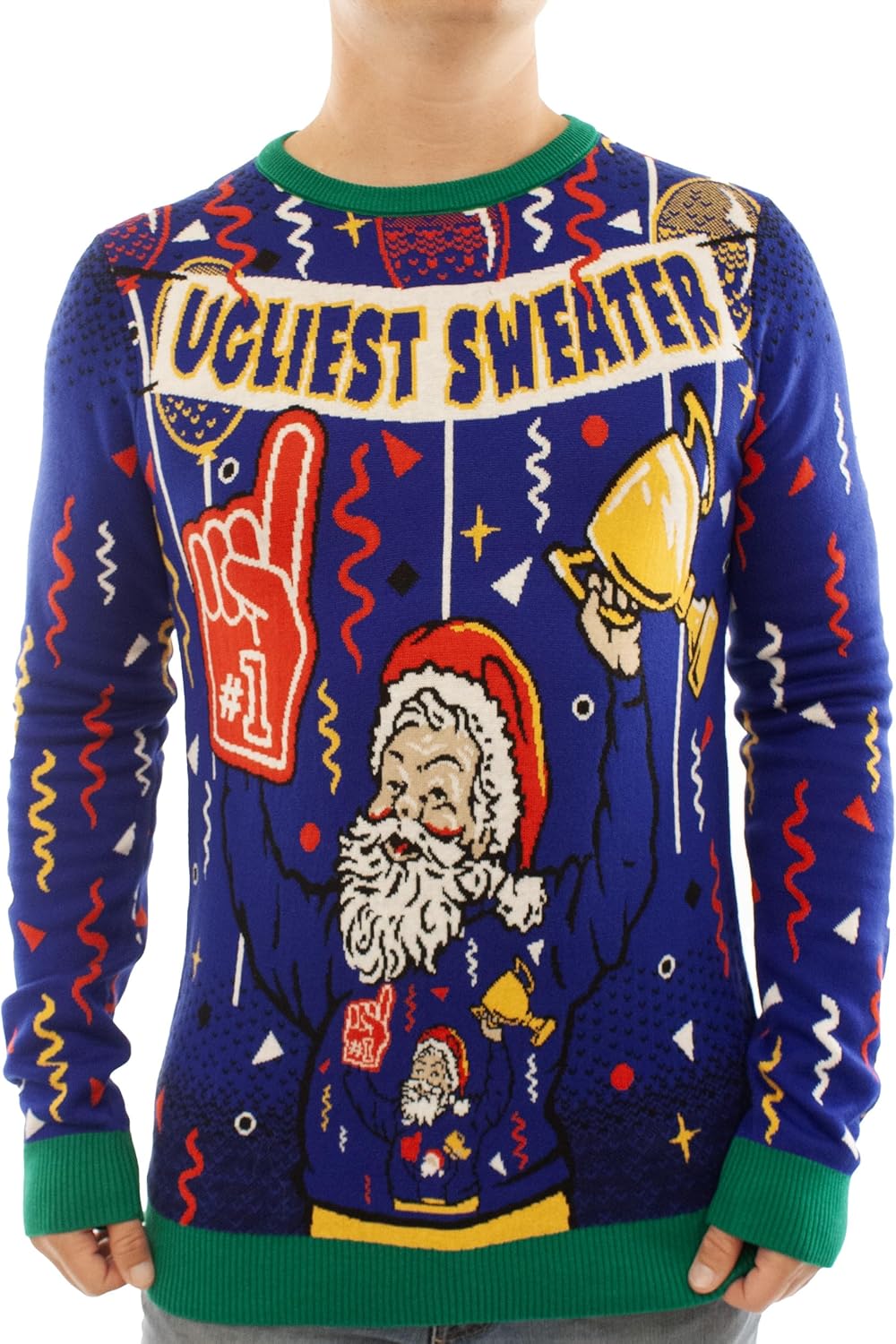 Ugly Christmas Party Knitted Ugly Christmas Sweater for Men and Women - Funny Santa