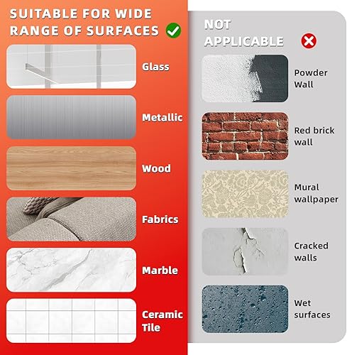Miniatura 6 de Cinta de Gancho y Velcro de 2 pulgadas x 4 pulgadas x 10 Pares, Tira de Adhesión Resistente, Cinta Autoadhesiva de Enclavamiento, Tiras de Montaje