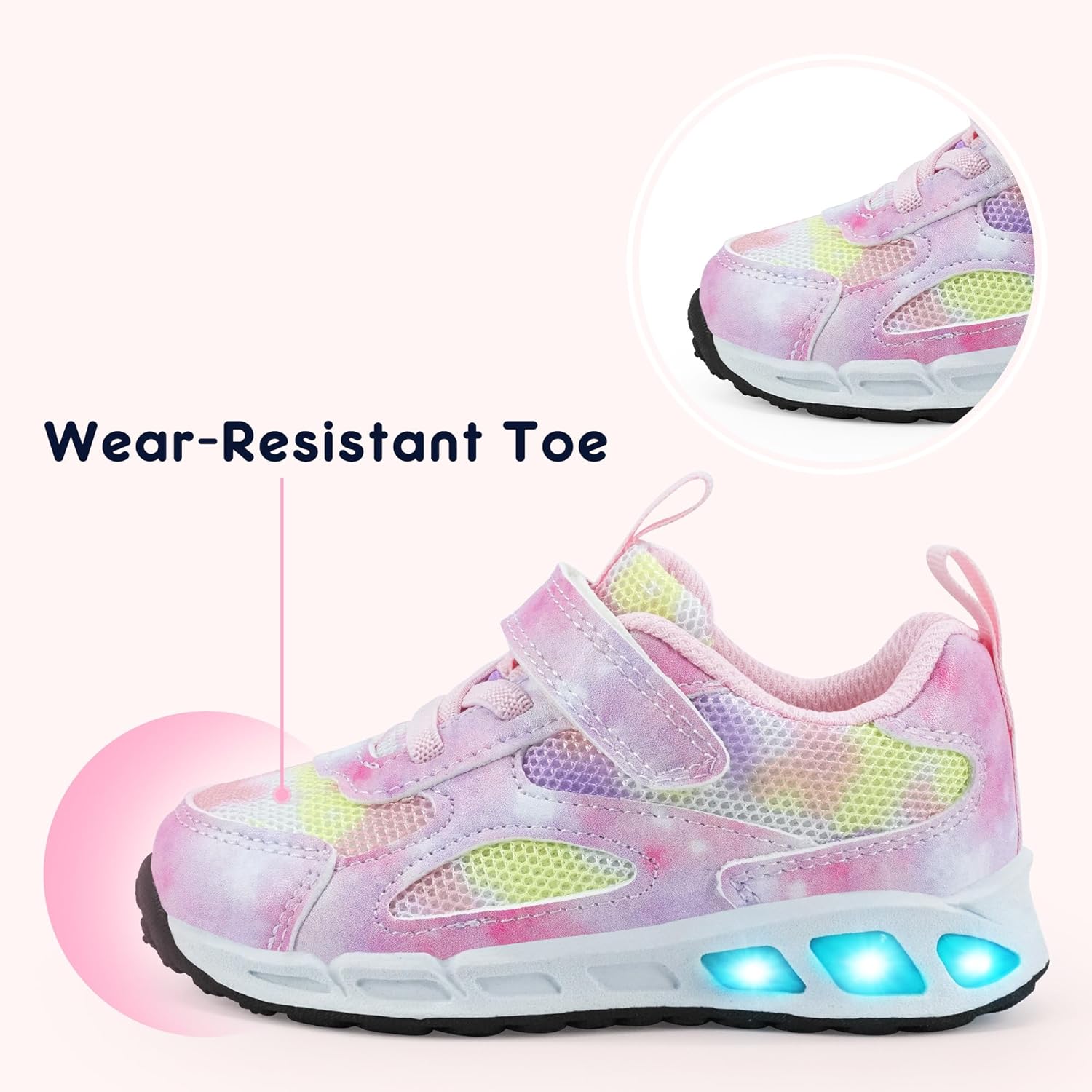 Floranate Light Up Toddler Boys Girls Shoes LED Flashing Lightweight Tennis Walking Sneakers for Toddler and Little Kid - Image 7