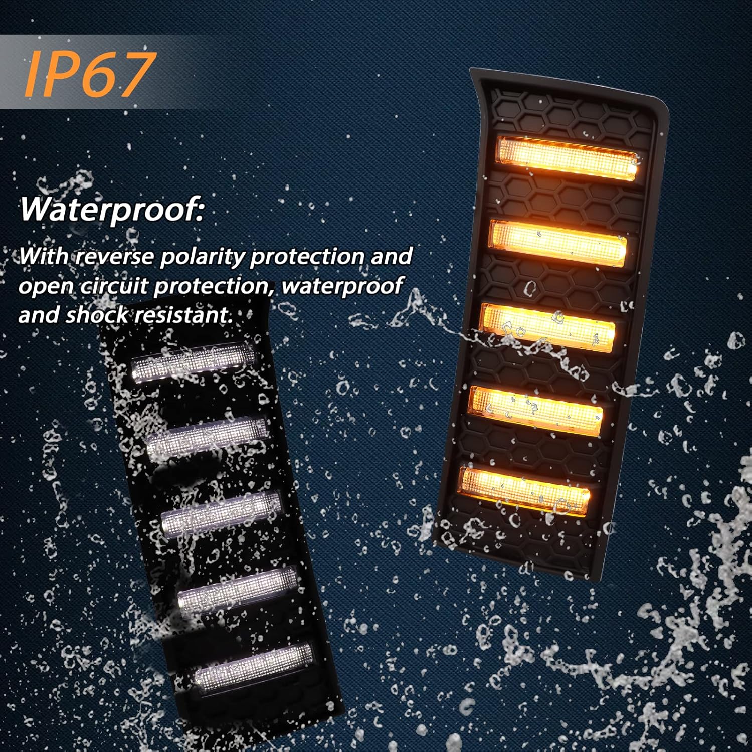 Switchback White/Amber LED Front Fog Daytime Sequential Running Lamp Bumper Light LED Turn Signal Feature Compatible with Toyota Tundra 2022-UP Modular Bumper Fog Light Kit