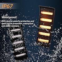 Vista 5 de Switchback - Lámpara LED antiniebla frontal color blanco/ámbar secuencial para correr durante el día, luz de parachoques LED, función de señal