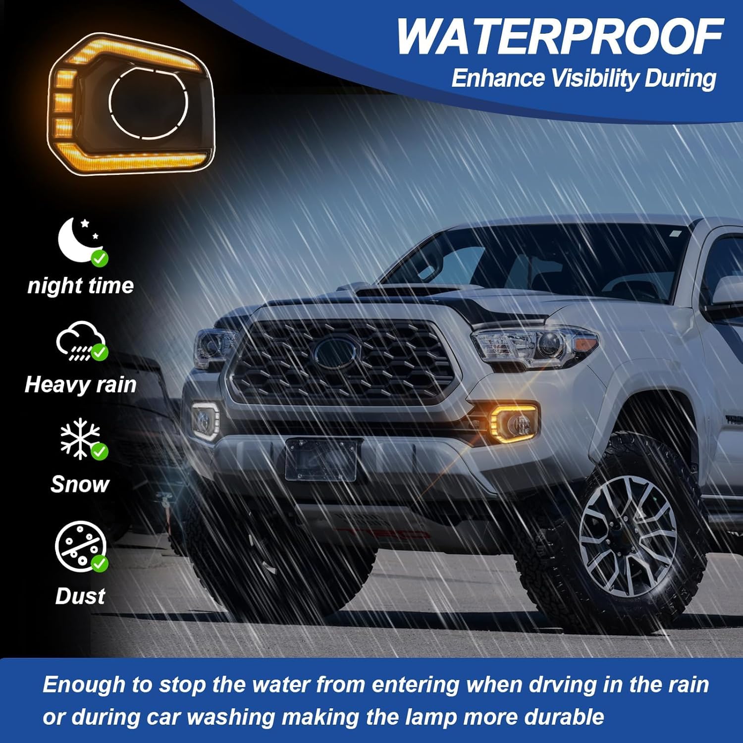 Fog Light for Toyota Tacoma 2016-2023 Daytime Running Lights