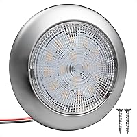 Vista 1 de Five Oceans FO2631 - Lámpara de techo LED tipo domo, 3-3/4 pulgadas, redonda, blanca cálida, 12 V, impermeable IP65, luces interiores