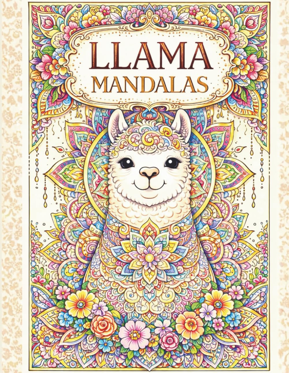 Llama Mandala Coloring Book for Adults: Stress Relief Coloring Pages with Cute Llamas & Alpacas | Relaxing Boho Mandalas for Mindfulness and Anxiety Relief