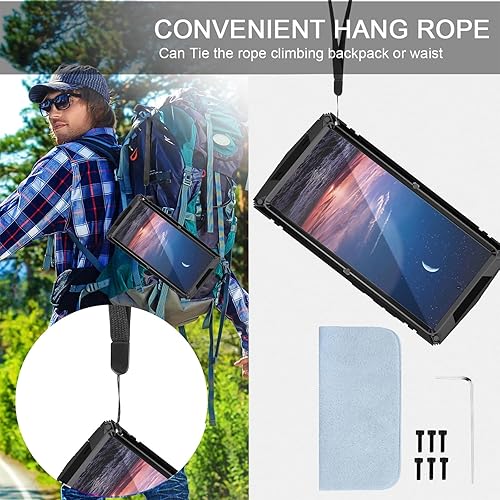 Miniatura 7 de NINKI Funda compatible con Samsung Galaxy S23 Ultra con funda para cámara y protector de pantalla, probada en caídas de 6 pies, funda de metal