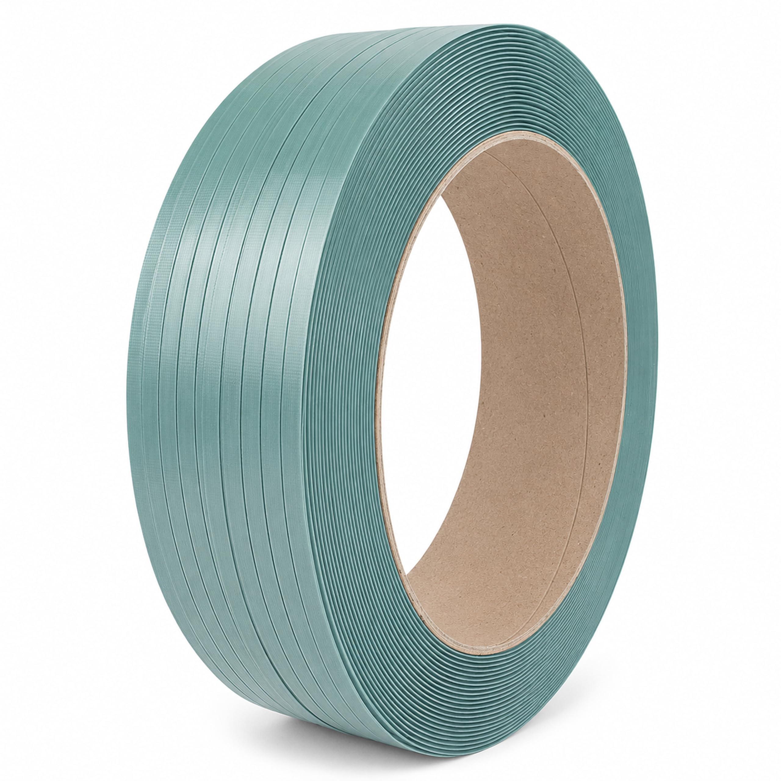 JECO Lot de 1 bobine de feuillard PET vert 12mm x 0.60 x 2500m Ø406mm cerclage manuel