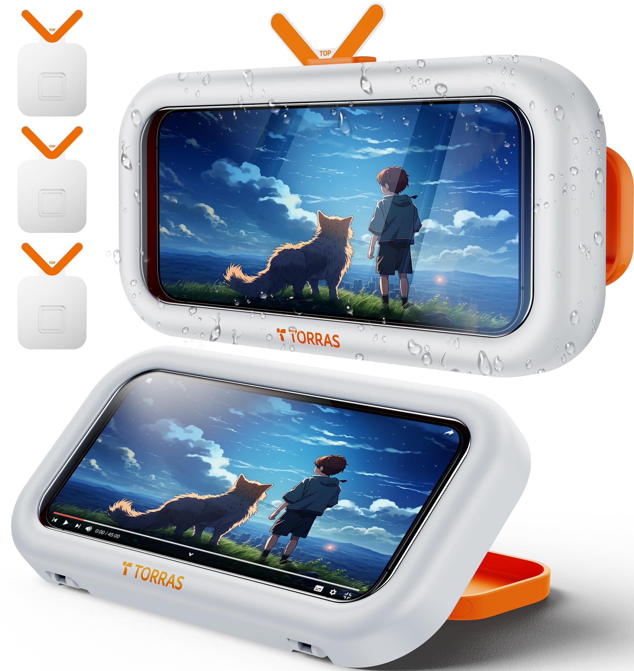 Amazon.co.jp: TORRAS お風呂 スマホ 防水ケース 【360度回転・高耐久