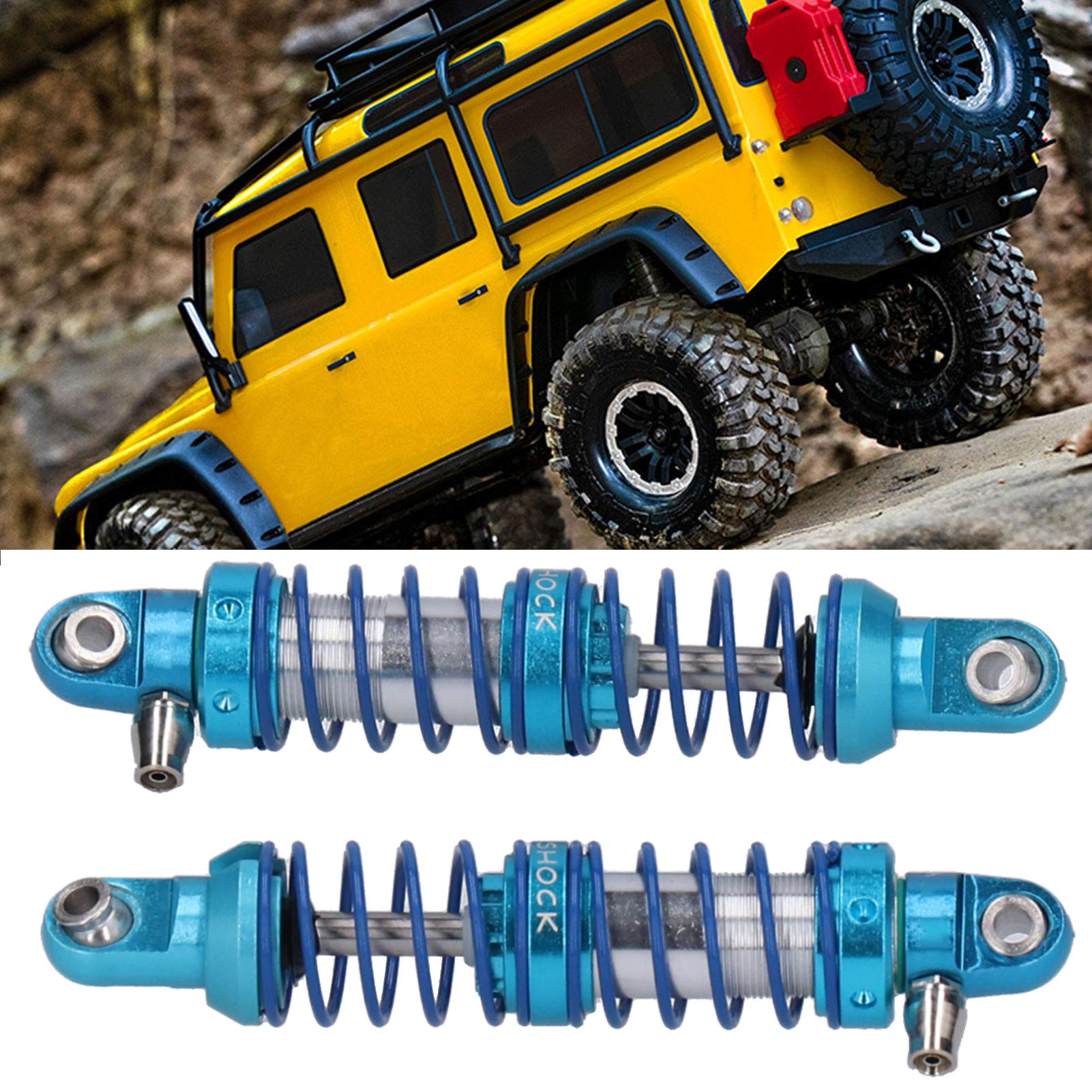 Amortyzator samochodowy RC Tłumik podciśnienia Amortyzator metalowy z regulowanym ciśnieniem dla Axial SCX10 RR10 Wraith CAPRA TRX4 TRX6 RGT 86100 1/10 Akcesoria samochodowe RC (70mm)