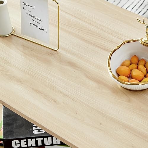 Miniatura 41 de Mesa auxiliar de 2 niveles, moderna mesa de centro rectangular para sala de estar con estante de almacenamiento para decoración de sala de estar,