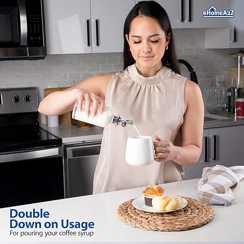 Miniatura 4 de EHOMEA2Z Vertedores clásicos de botellas de licor de acero inoxidable para botellas de alcohol, a prueba de fugas, aptos para lavavajillas, para