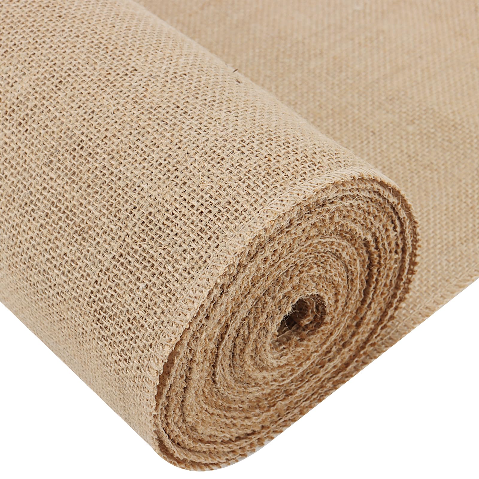 MUKCHAP 2 Rolls 30cm x 10m Jute Hessian Roll, Natural Burlap Table Runner Roll, Jute Fabric Cloth for Arts Crafts - Image 3