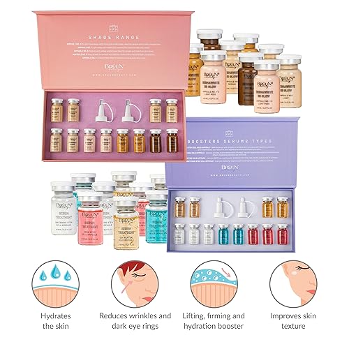 Miniatura 9 de BRÜUN BB Glow Set con kit de refuerzo de suero 12 viales cada uno para spa y escuela un paquete de cuidado facial para usar con bolígrafos y