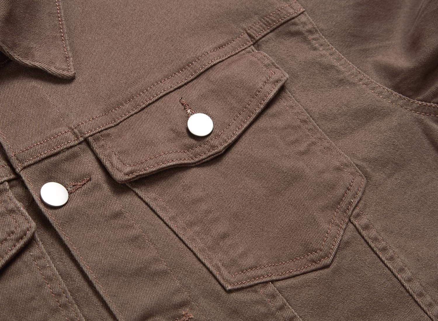 LZLER Mens Denim Jacket Stretchy Slim Fit Long Sleeve Jean Jacket for Men - Image 4