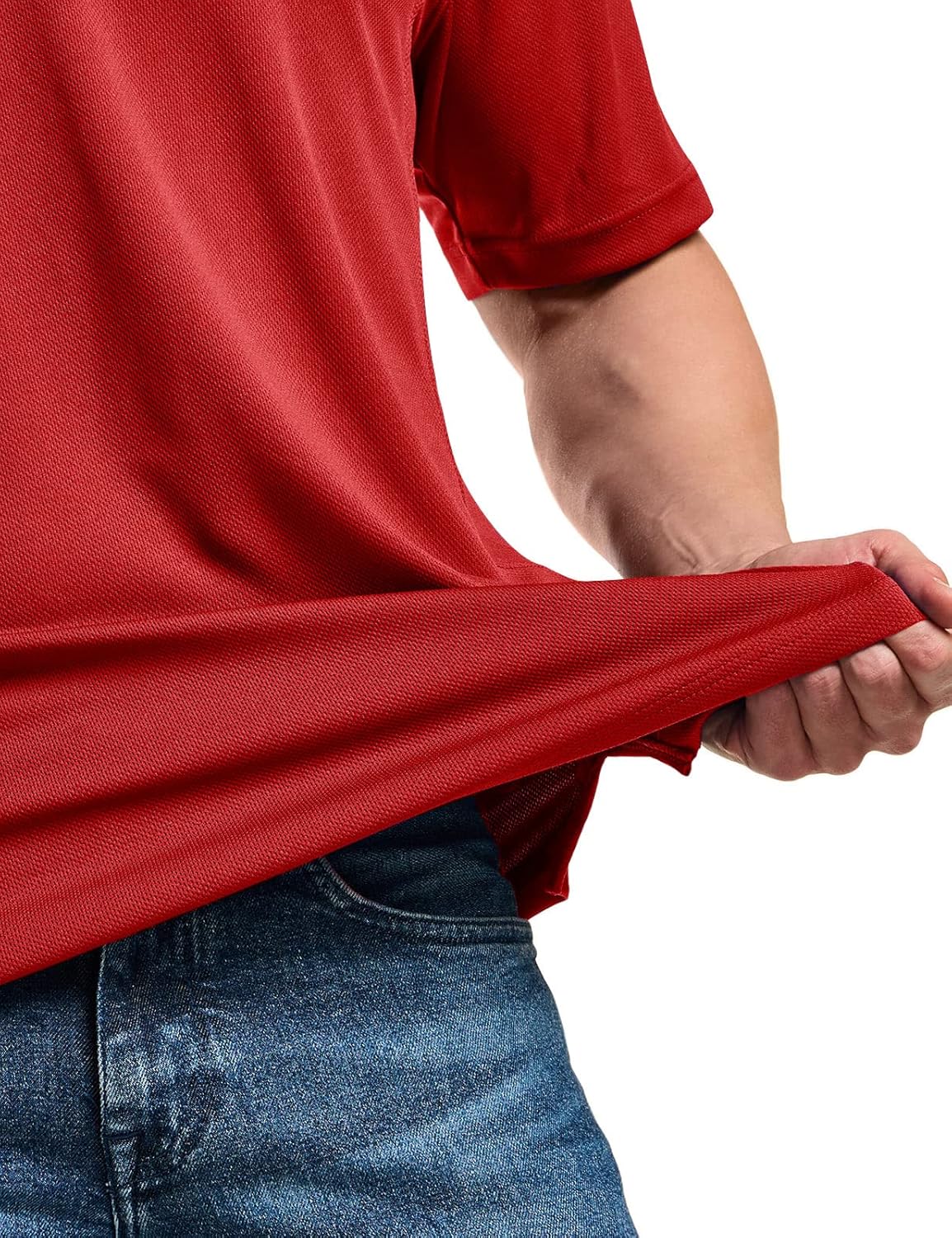 CQR Men's Polo Shirts, Tactical Short Sleeve Golf Performance Shirts, Lightweight Dry Fit UPF 50+ Pique - Image 9