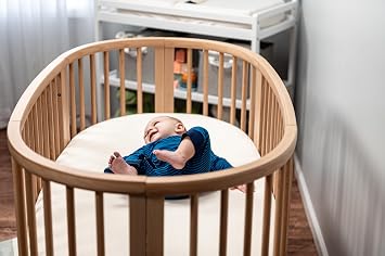 Naturepedic Oval Baby Crib Mattress - Lightweight Infant & Toddler Mattress - Waterproof Bed Mattress for Crib - Non-Toxic Mattress for Baby Bed V3 (27.5 x 53.7 x 3)