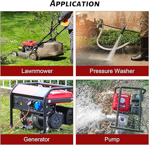 Miniatura 5 de Jstcmadby Motor de gas refrigerado por aire de 4 tiempos de 6.5 HP, motor de gasolina de arranque de tracción de 160 cc, OHV, sustituye al compresor