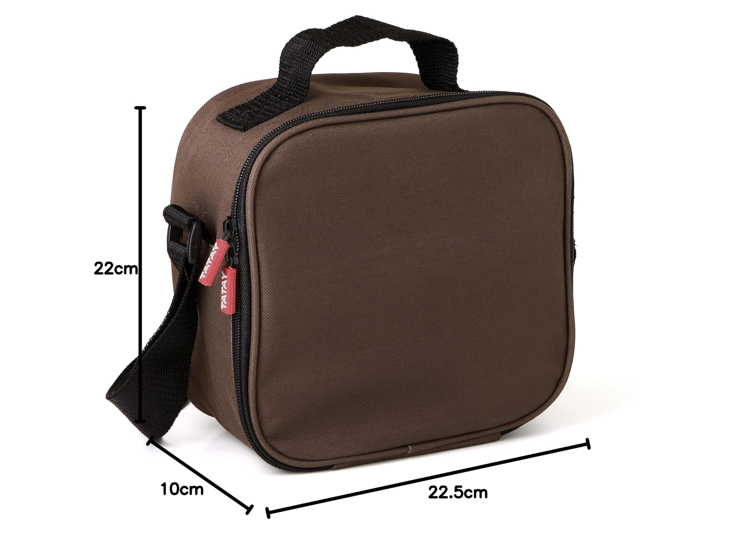 Tatay Sac Isotherme Repas, Capacité 3 L, Avec 4 Boîtes Hermetiques en Plastique (2 x 0,5 L, 2 x 0,2 L) Sans BPA, Échecs. Mesure 22,5 x 10 x 22 cm