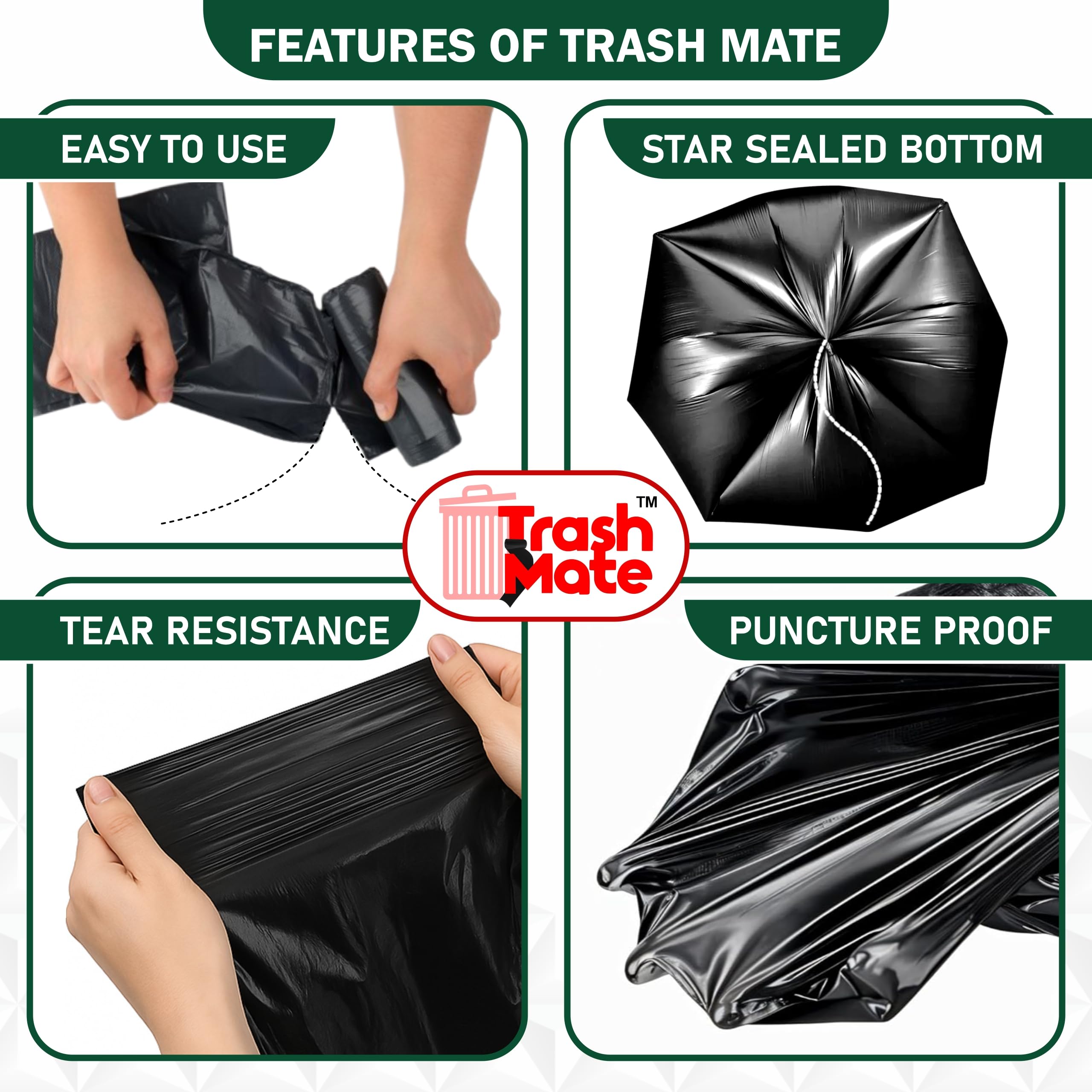 Jumbo Garbage Bags - Heavy Duty & Leak Proof -8