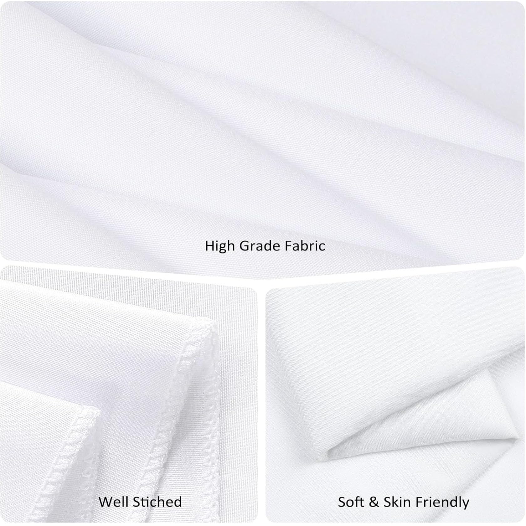 Manteles Antimanchas 240 x 340 cm Estilo, Durabilidad y Fácil Limpieza Mantel Antimanchas Tacto para Mesa de Comedor, Blanco