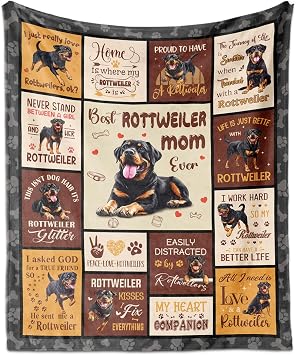 Rottweiler Mom Gifts Blanket 60"X50" for Women