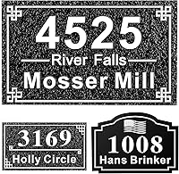 Vista 31 de Letrero de dirección personalizado, placa de dirección de número de casa, placa de dirección personalizada, metal o latón antiguo acrílico