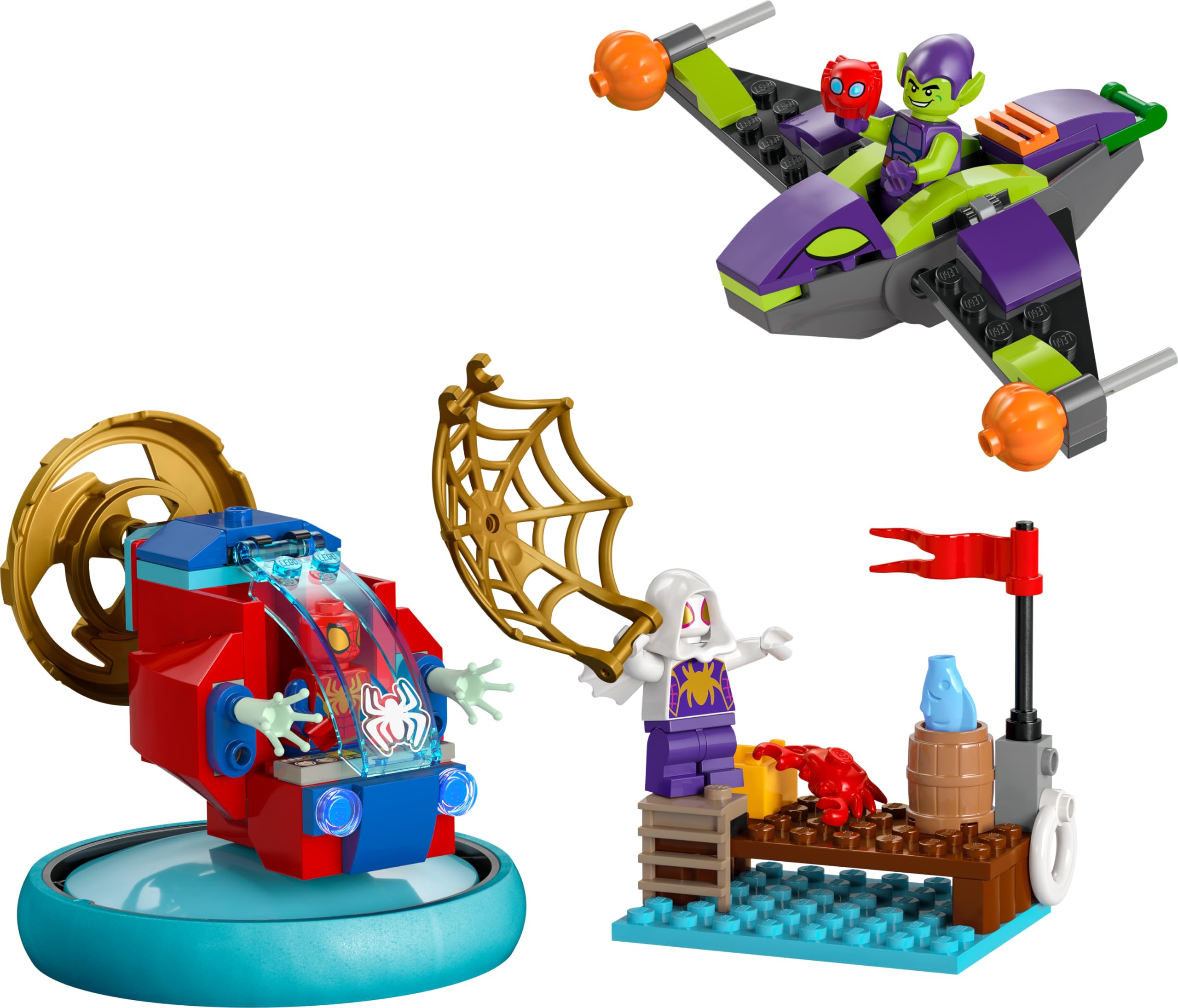 LEGO Spidey e i Suoi Fantastici Amici Spider-man vs. Goblin, Giochi per Bambini e Bambine da 4 Anni in su con Veicoli Giocattolo e 3 Minifigure di Supereroi, Idea Regalo di Compleanno 10793