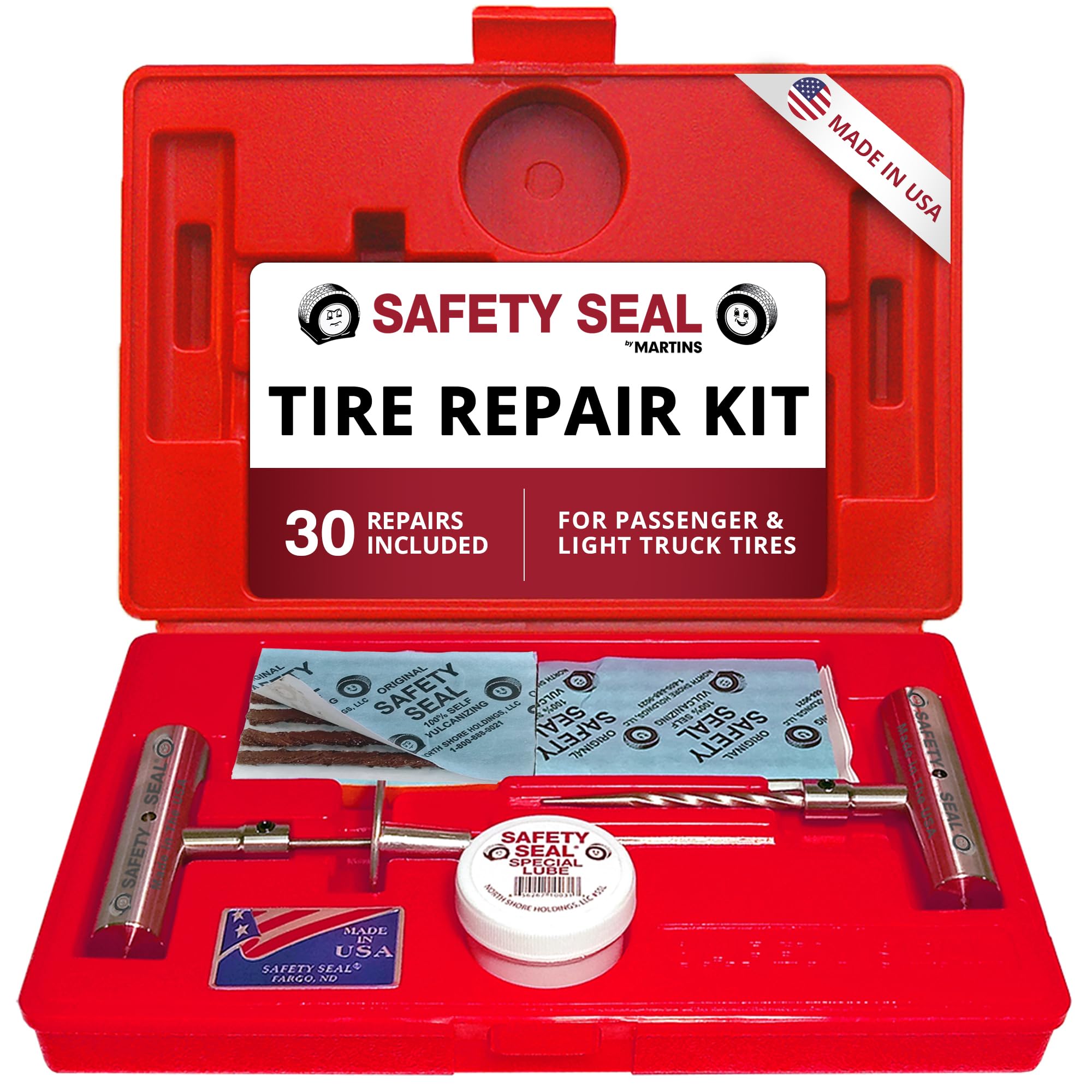 Safety Seal Tire Repair Kit Auto/LT Deluxe Kit, 30 Standard Repairs