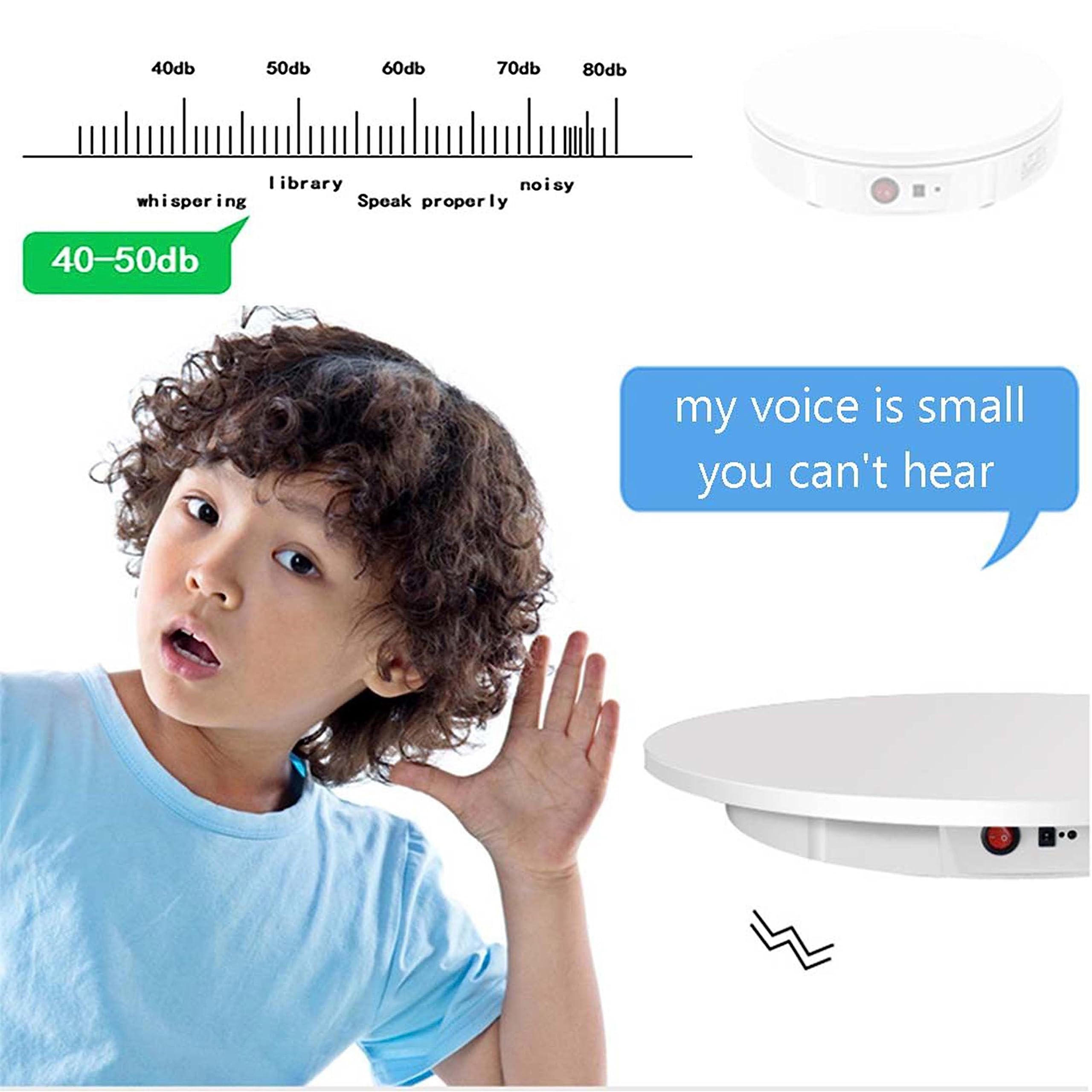 Piatto Girevole Elettrico 13cm - Base Rotante 360° Per Foto E Esposizioni - Foto 9