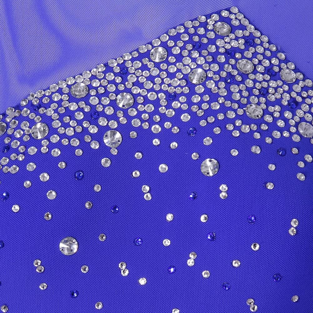 Figure Skating Dress Ice Skating Costume for Womens Girls Gymnastics Competition Dresses Leotard Wear Spandex