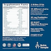 Vista 2 de Probióticos y enzimas digestivas preposteriores 4 en 1 para mujeres y hombres – Salud digestiva, intestinal e inmunológico apoyo para estreñimiento