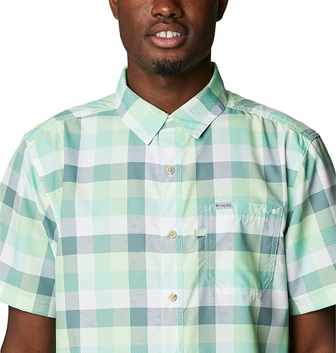 Miniatura 4 de Columbia Camisa de campamento Super Slack Tide para hombre, Key West Multi Gingham, talla 3X alta