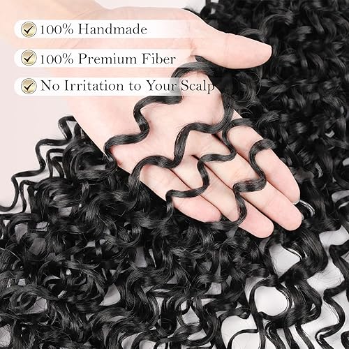 Miniatura 4 de 8 paquetes de cabello rizado de ganchillo de 24 pulgadas para mujeres negras, cabello ondulado de ganchillo rizado GoGo, rizos de ganchillo con