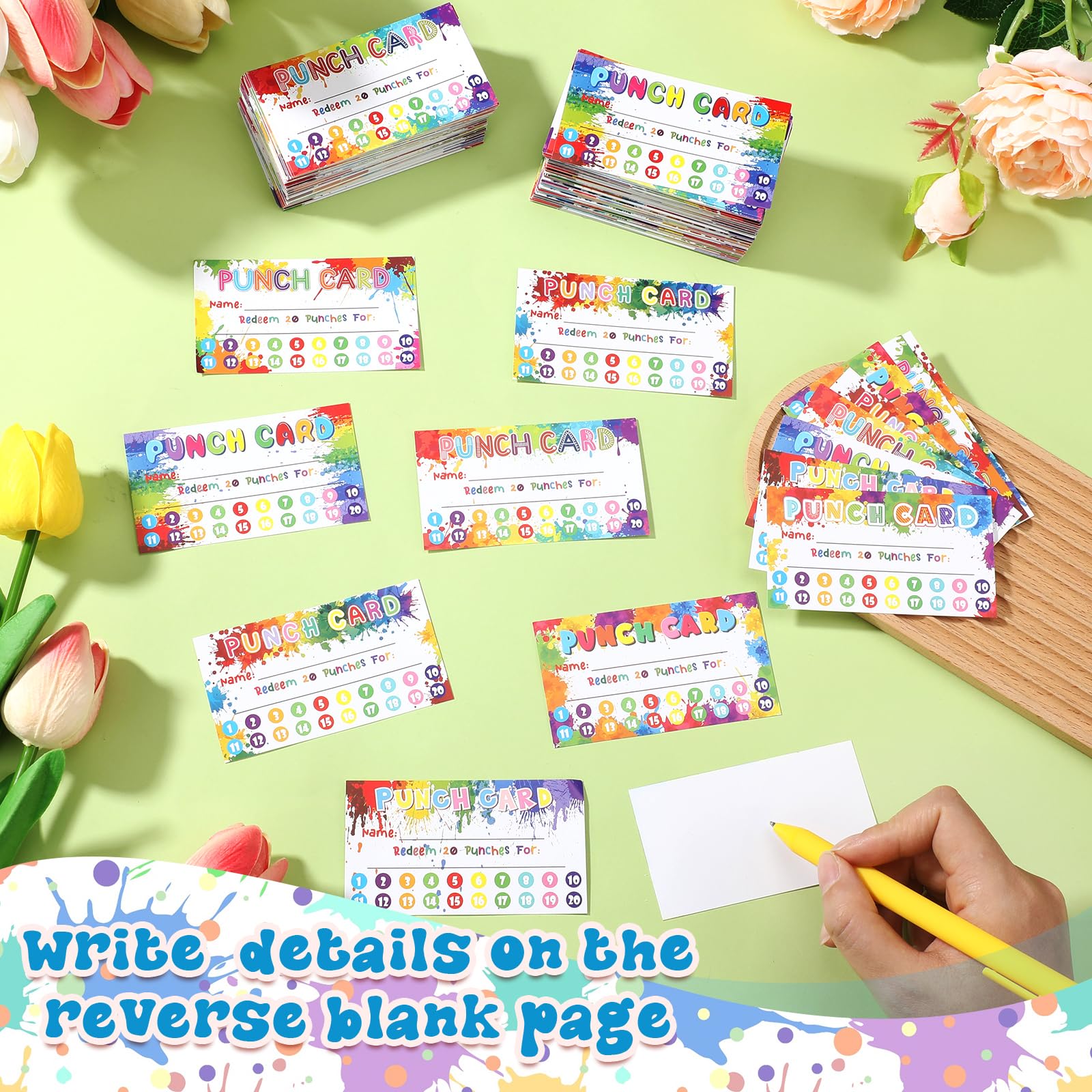 Snapklik.com : Fumete 400 Pcs Punch Cards For Classroom Reward Cards ...