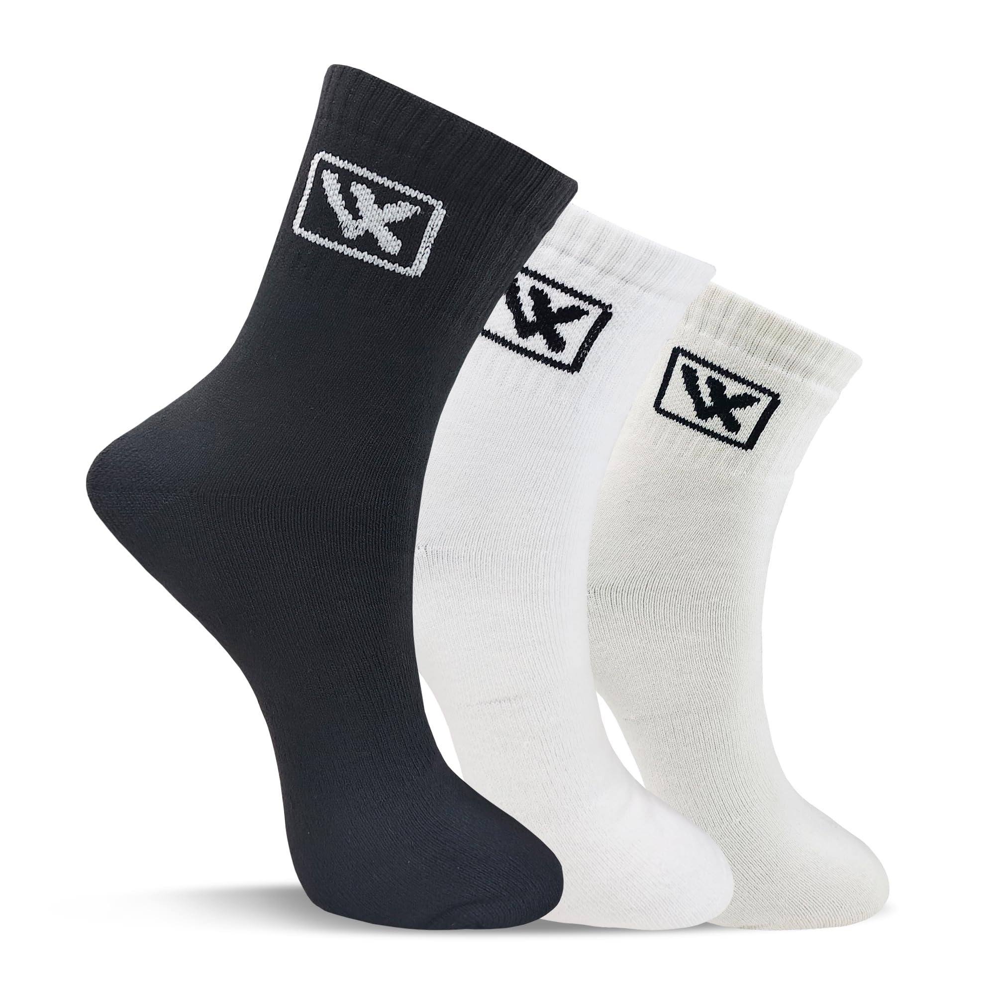 Vixen Sports Gripper Socks – Premium Combed Cotton Quarter Length | Extra Thick, Durable & Anti-Slip | Ideal for Cricket, Badminton, Yoga, Running & Gym | Unisex UK 7–11 (Pack of 3 Pairs)-image-18