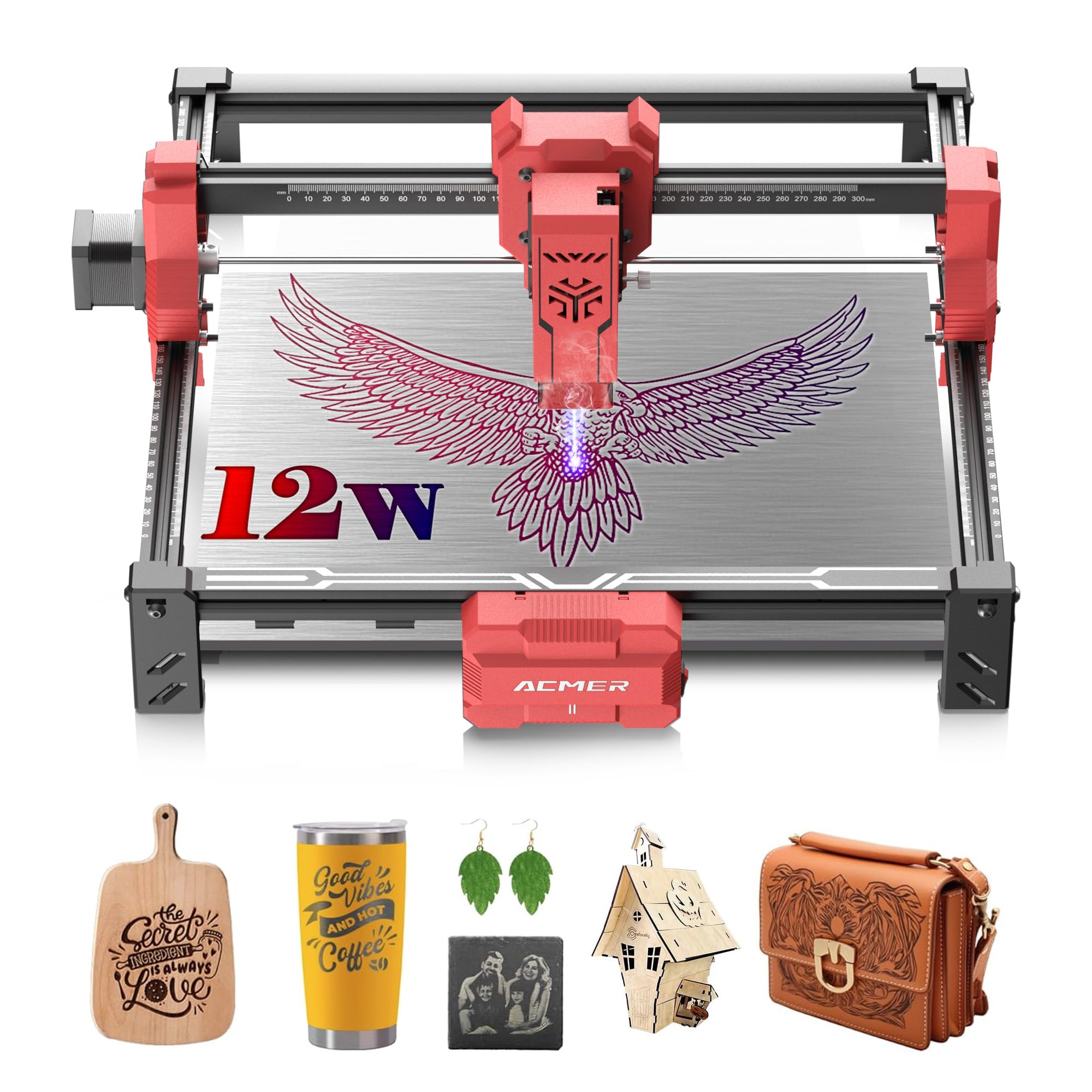 ○ACMER S2 レーザー彫刻機 12000w Amazon.co.jp: ACMER S2 レーザー彫刻機 12000mW クラス1 高精度ミニ