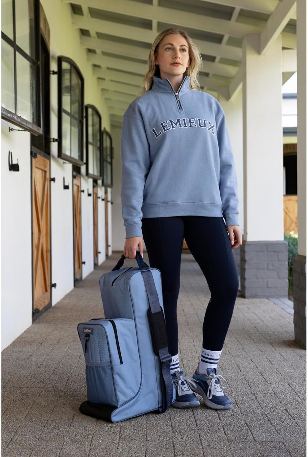 LeMieux Riding Boots & Hat Bag - Padded Divider and Comfort Grip Handle - Strong Denier Waterproof Outer - One Size