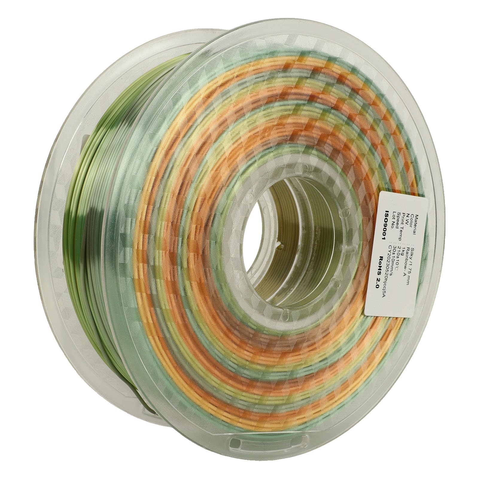 Filament do drukarek 3D Mocny, gładki jedwab Rainbow Materiały eksploatacyjne PLA Gradient Wielokolorowy Wysoka wydajność dla entuzjastów i profesjonalistów druku 3D 1,75 mm
