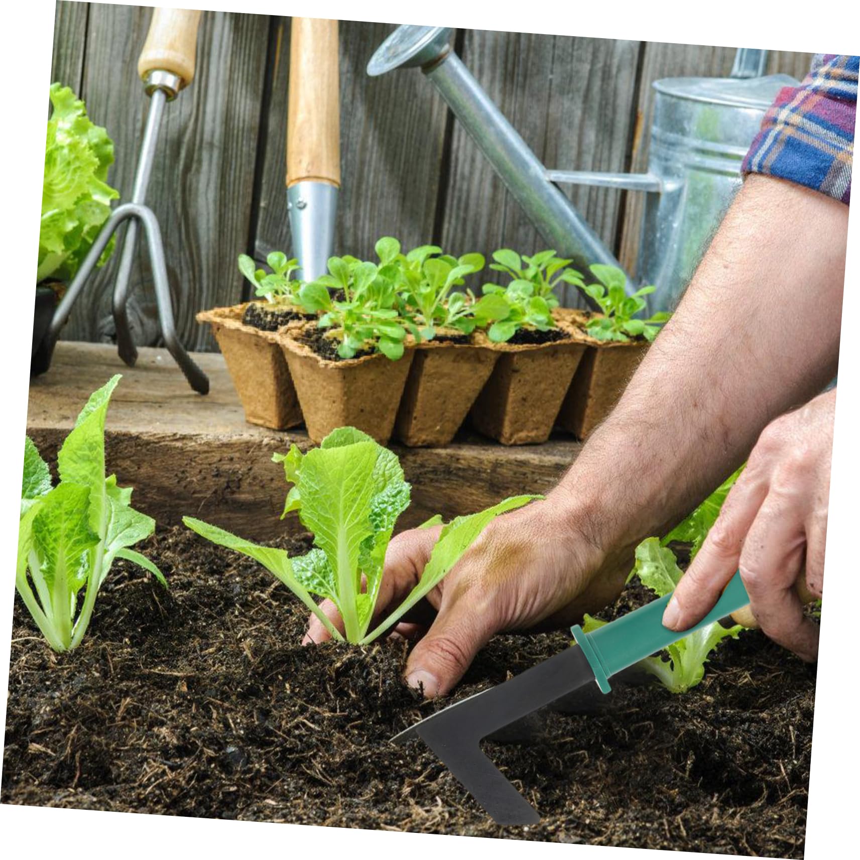 BESPORTBLE -Un Outil De Jardinage - Ensemble De Pelle Râteau Truelle Cisaille Pulvérisateur Étui De Rangement - Parfait pour Ameublir Le Sol