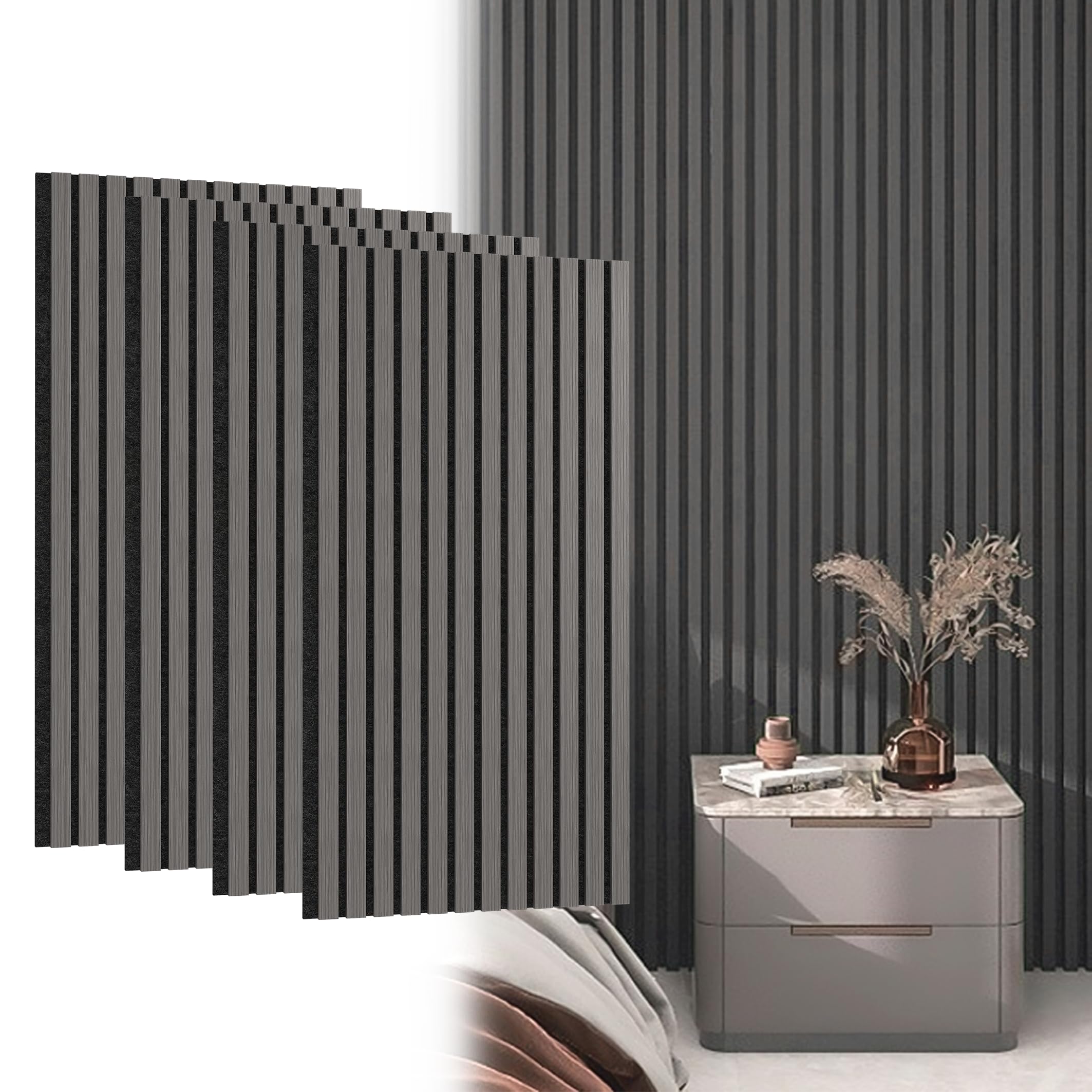 Paneles acústicos de madera con absorción de sonido de alta densidad y chapa natural