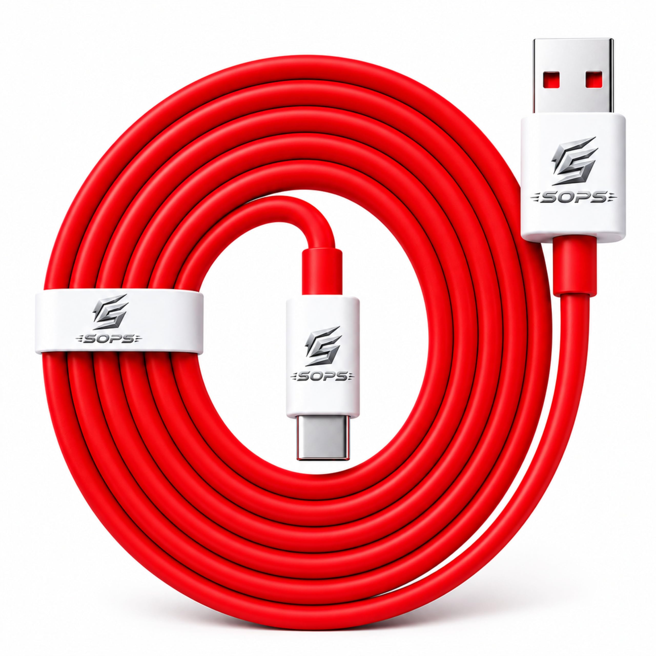 33W Fast Charging USB Type-C Cable | 3A Super Speed Charge | Compatible with OnePlus 13/13R/12R/11R/10R/10T/10 Pro/9 Pro/8T/7T/Nord Series | 1 Meter Red-picture-17