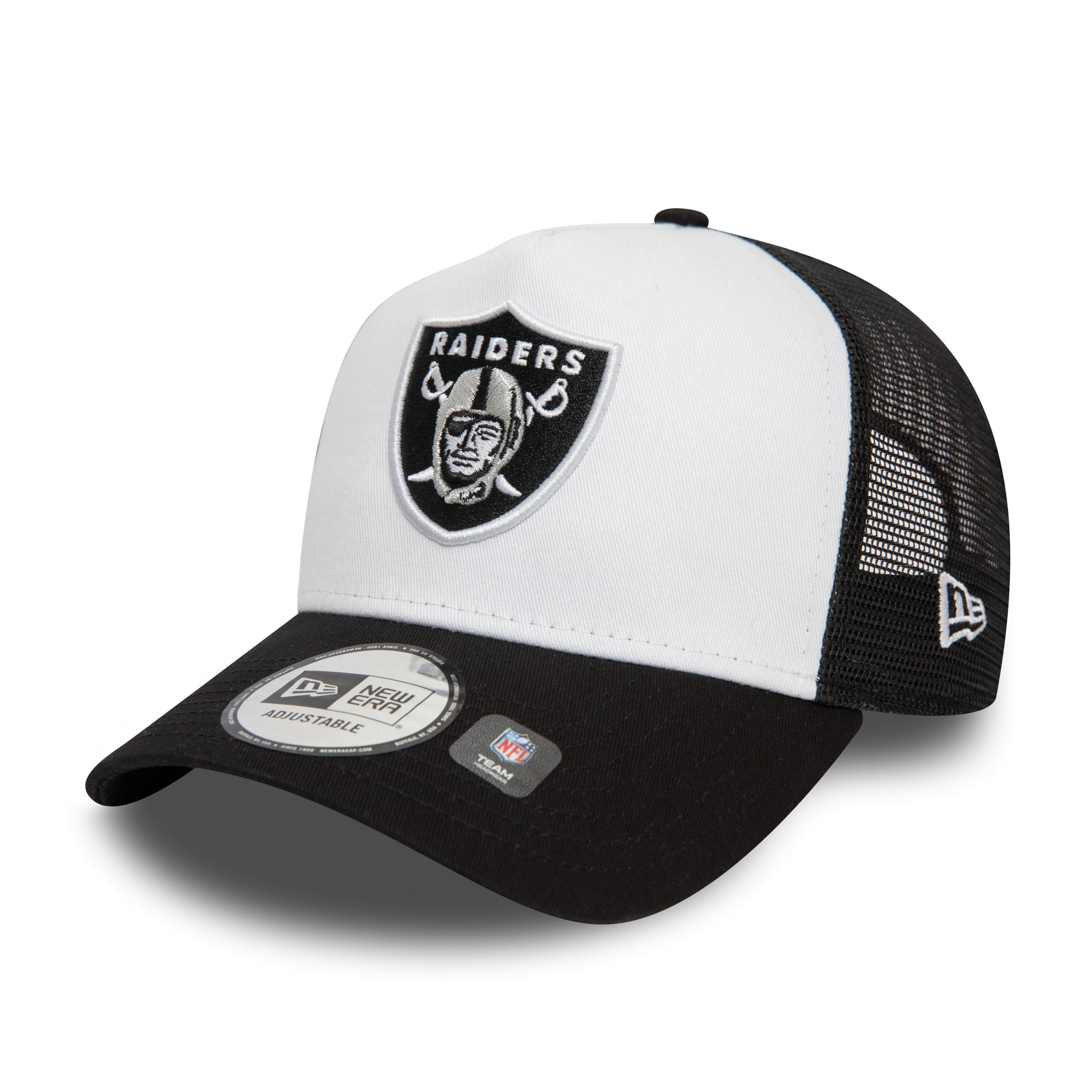 New Era NFL Cap for Fans Las Vegas Raiders Adjustable Snapback Trucker Cap American Football hat Black White