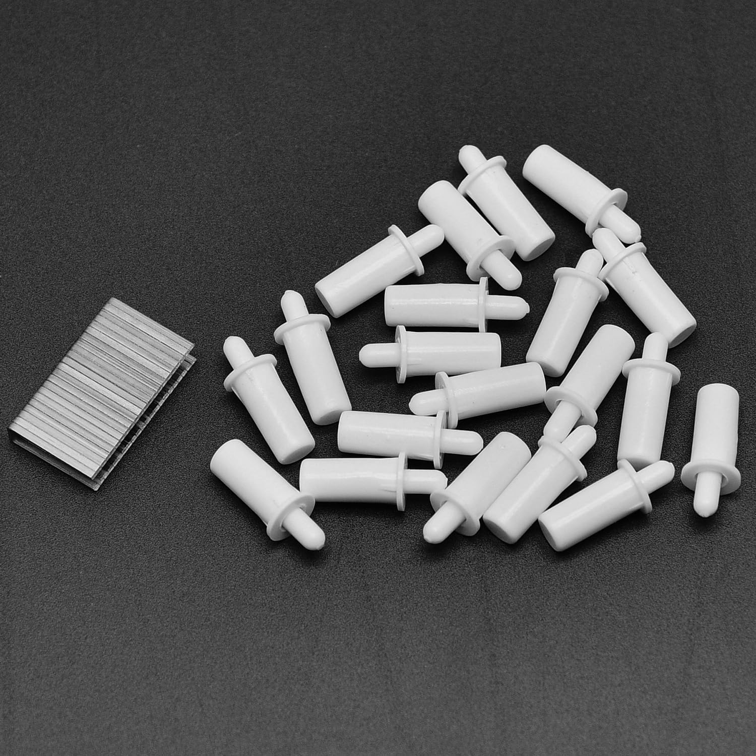 Surf turtle Shutter Louver Spring Loaded Replacement Pins 20PCS Spring Loaded Shutter Pins with 20 Tilt Rod Louvers Staples,Movable Blade Repair Parts