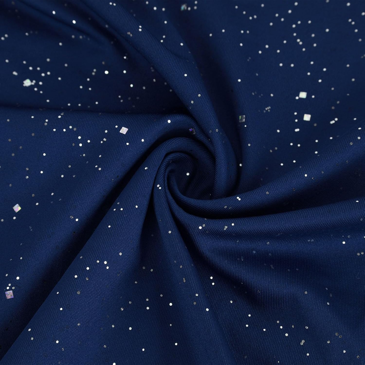 Women Dressy Shirt Sheer Mesh Patchwork Long Sleeve Glitter Tunic Tops Crewneck Casual Bling Blouse for Party Travel - Image 5