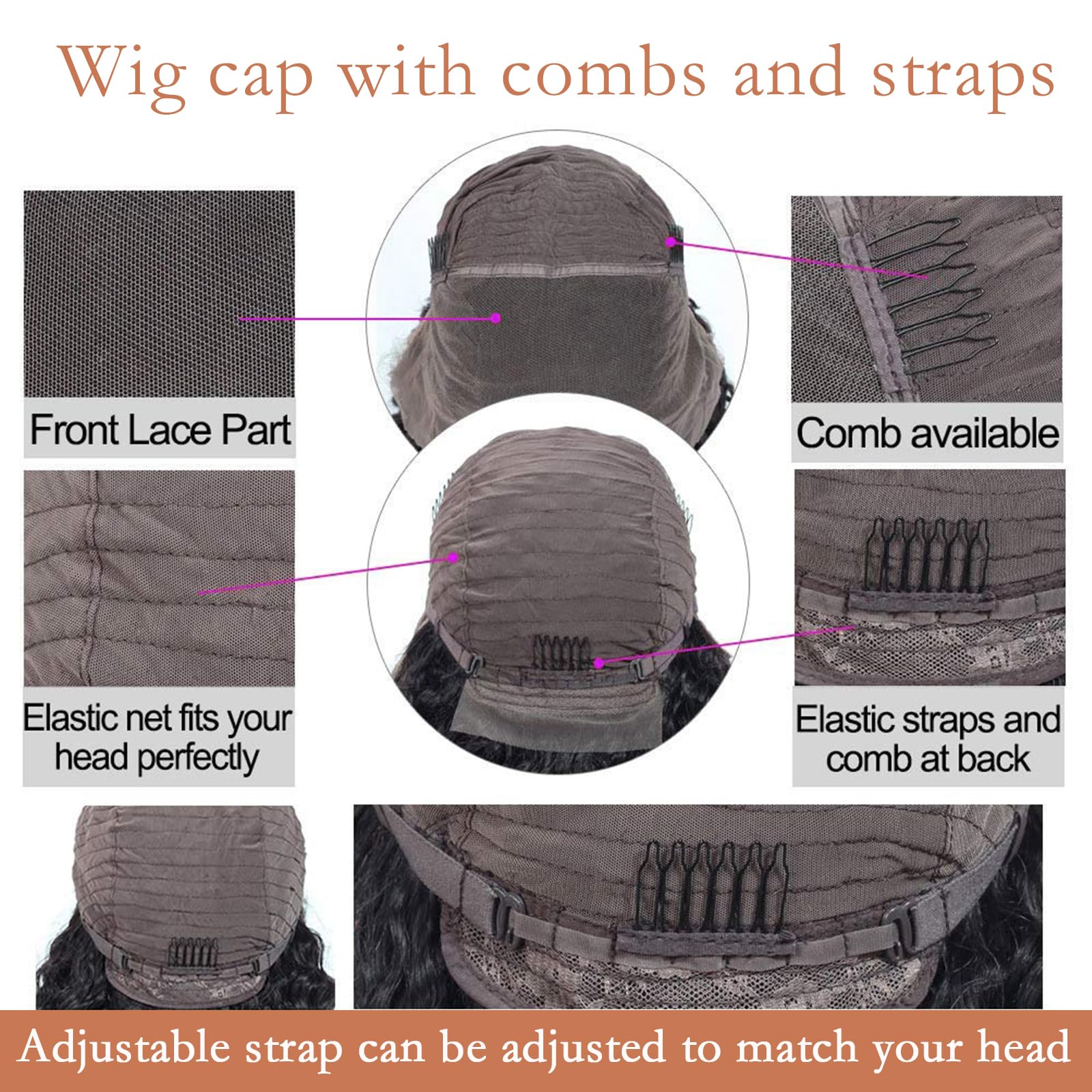 6x6 Lace Closure Wigs Human Hair Glueless Straight Swiss Lace Front Wigs Human Hair Pre Plucked 180 Density Black Color 20 inch - Image 4